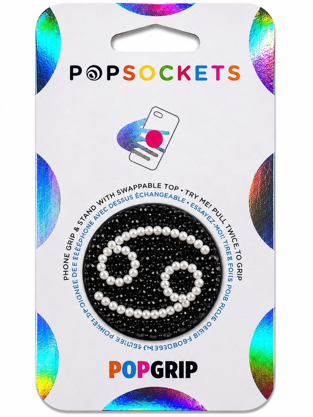 Luxe Crystal & Pearls Cancer ♋️ Theme Diamonds PopSocket Phone Holder Grip New